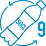 Number of 50 cl plastic bottles used to produce this recycled polyester product.